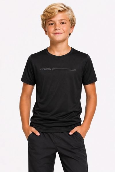 Camiseta Infantil Ogochi Manga Curta Dec Red Slim