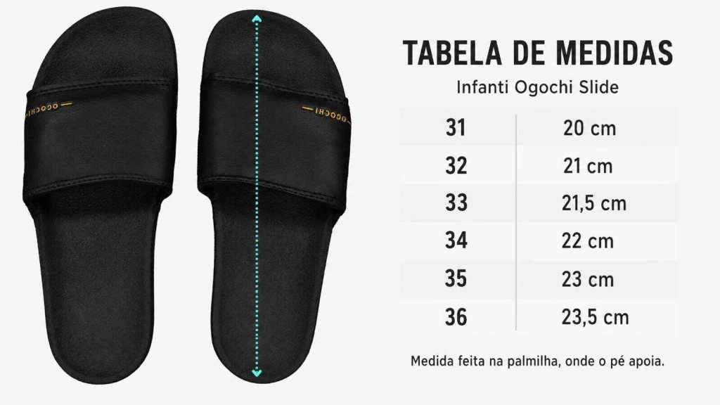 Chinelo Ogochi Infantil/Juvenil Slide - Preto, foto 2