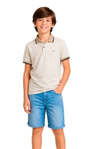 Camiseta Polo Ogochi Infantil Trabalhada