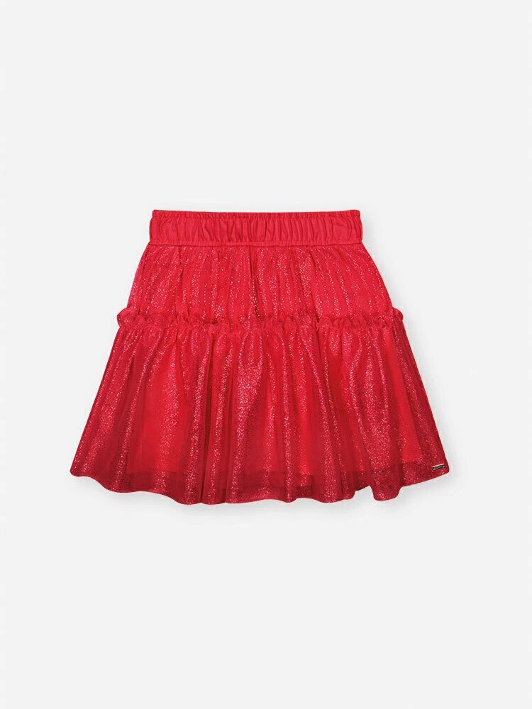 Saia Cinti Menina Verão com Shorts Interno Vermelho Marte, foto 2