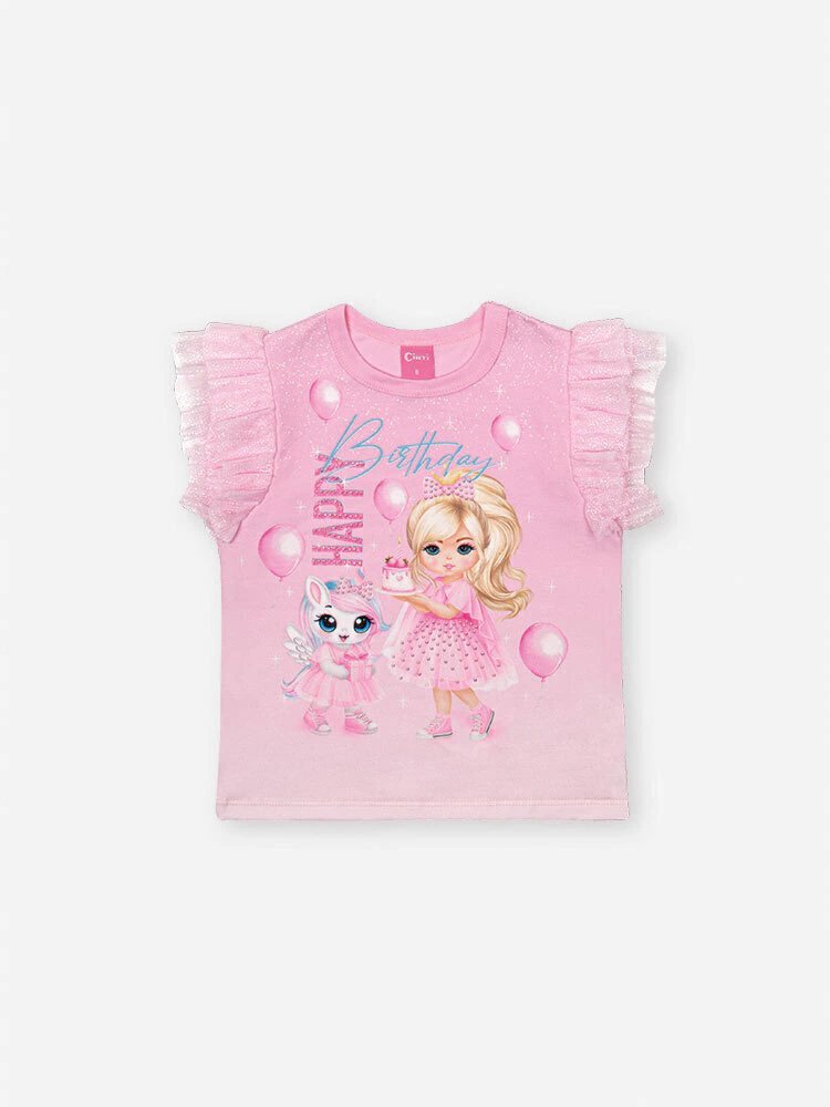 Conjunto Cinti Blusa e Short Saia Tule - Rosa Iogurte, foto 4