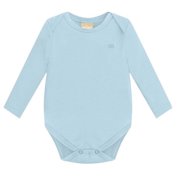 Body Bebê Masculino Liso Milon - Azul claro