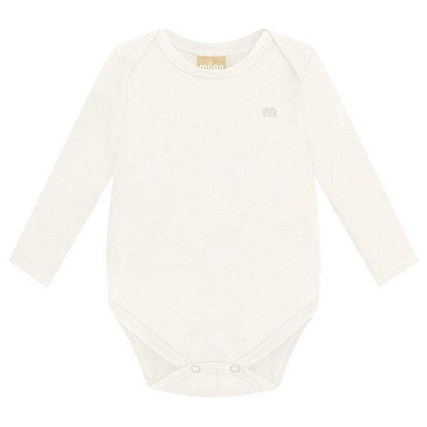 Body Bebê Masculino Liso Milon - Off white