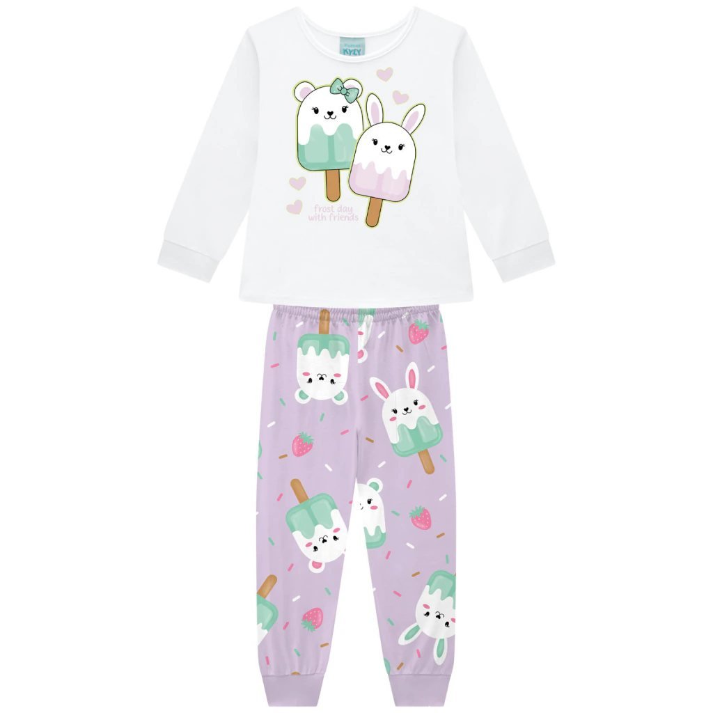 Pijama Infantil Menina Picolés Kyly, foto 2