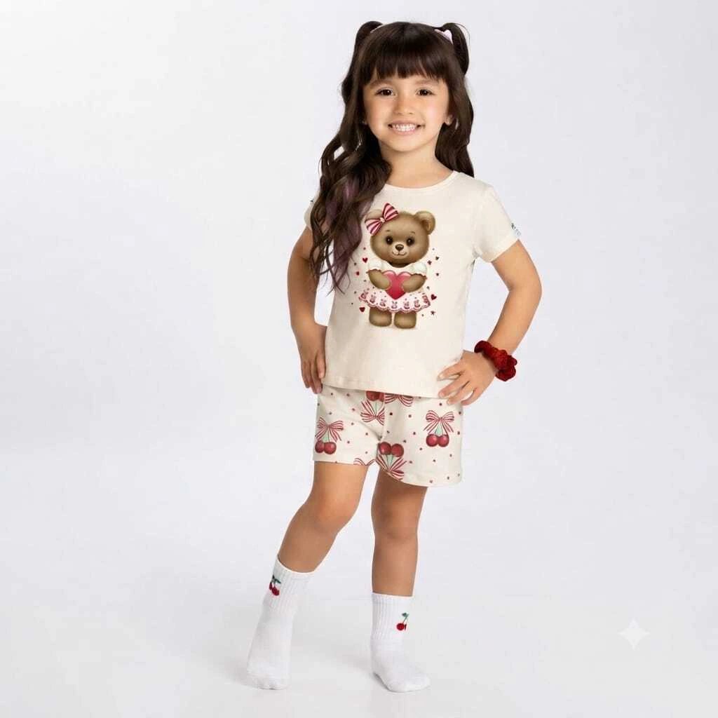 Pijama Infantil Menina Ursinho Kyly