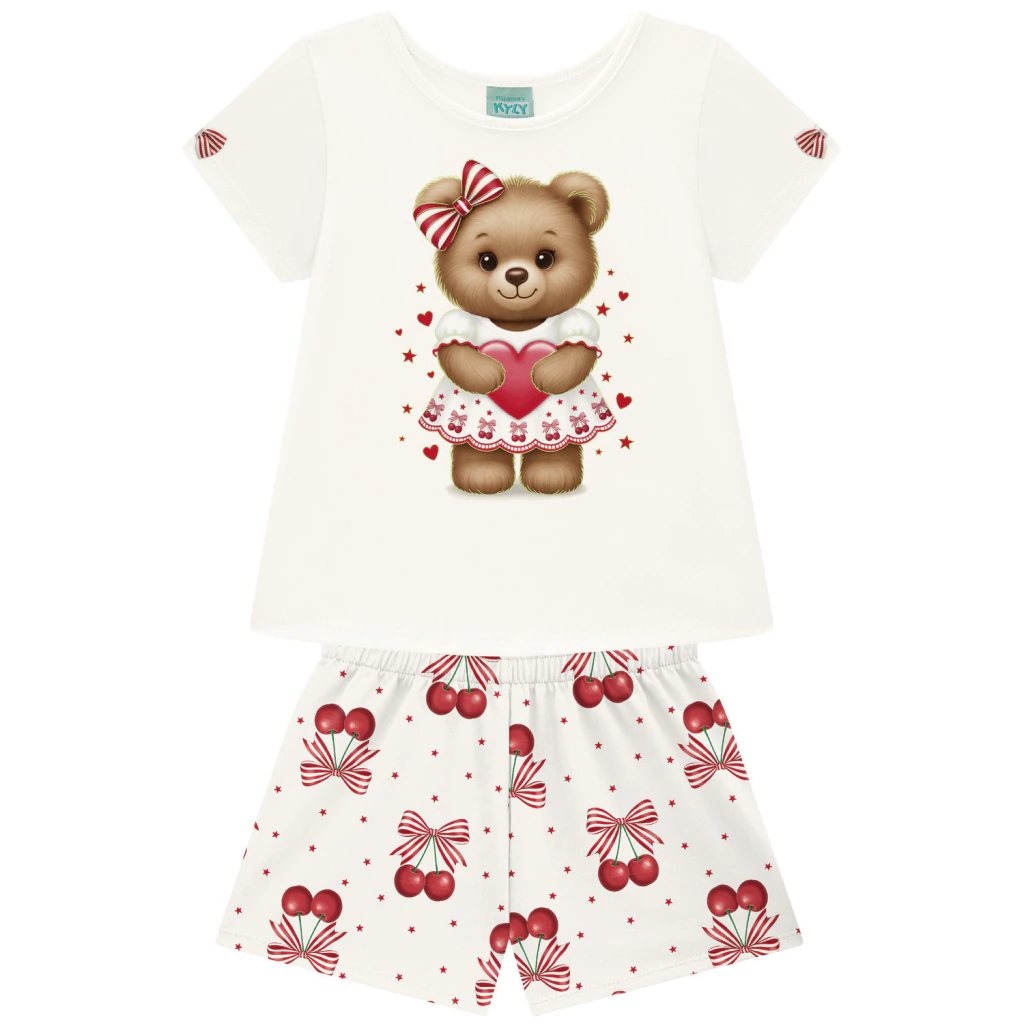 Pijama Infantil Menina Ursinho Kyly, foto 2