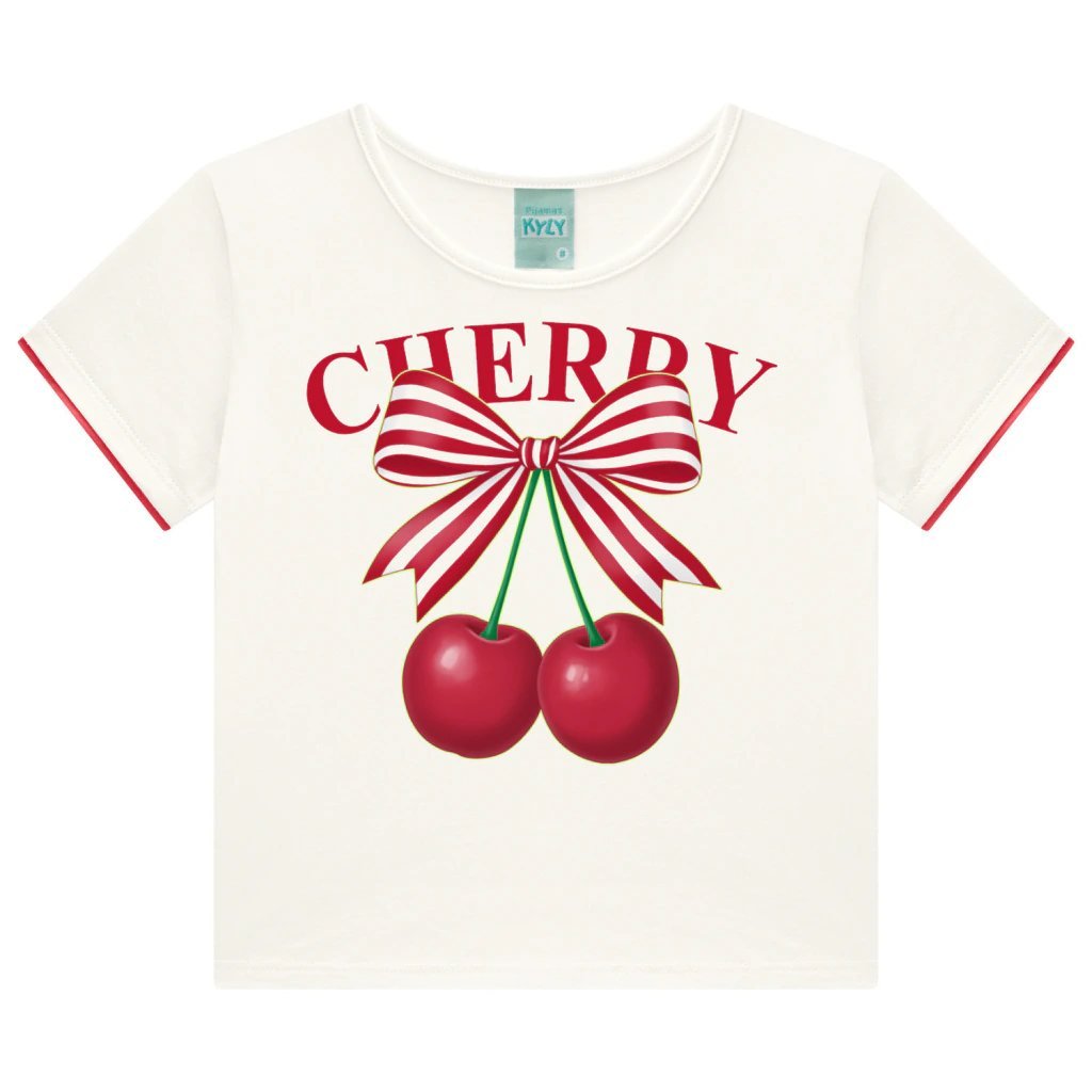 Pijama Infantil Menina Cerejas Kyly, foto 3