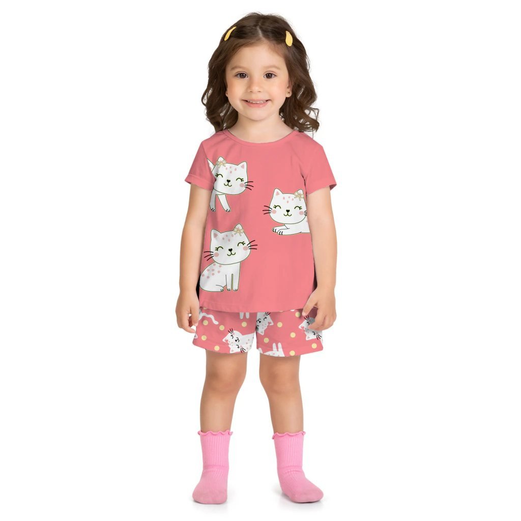 Pijama Infantil Menina Gatinhos Kyly