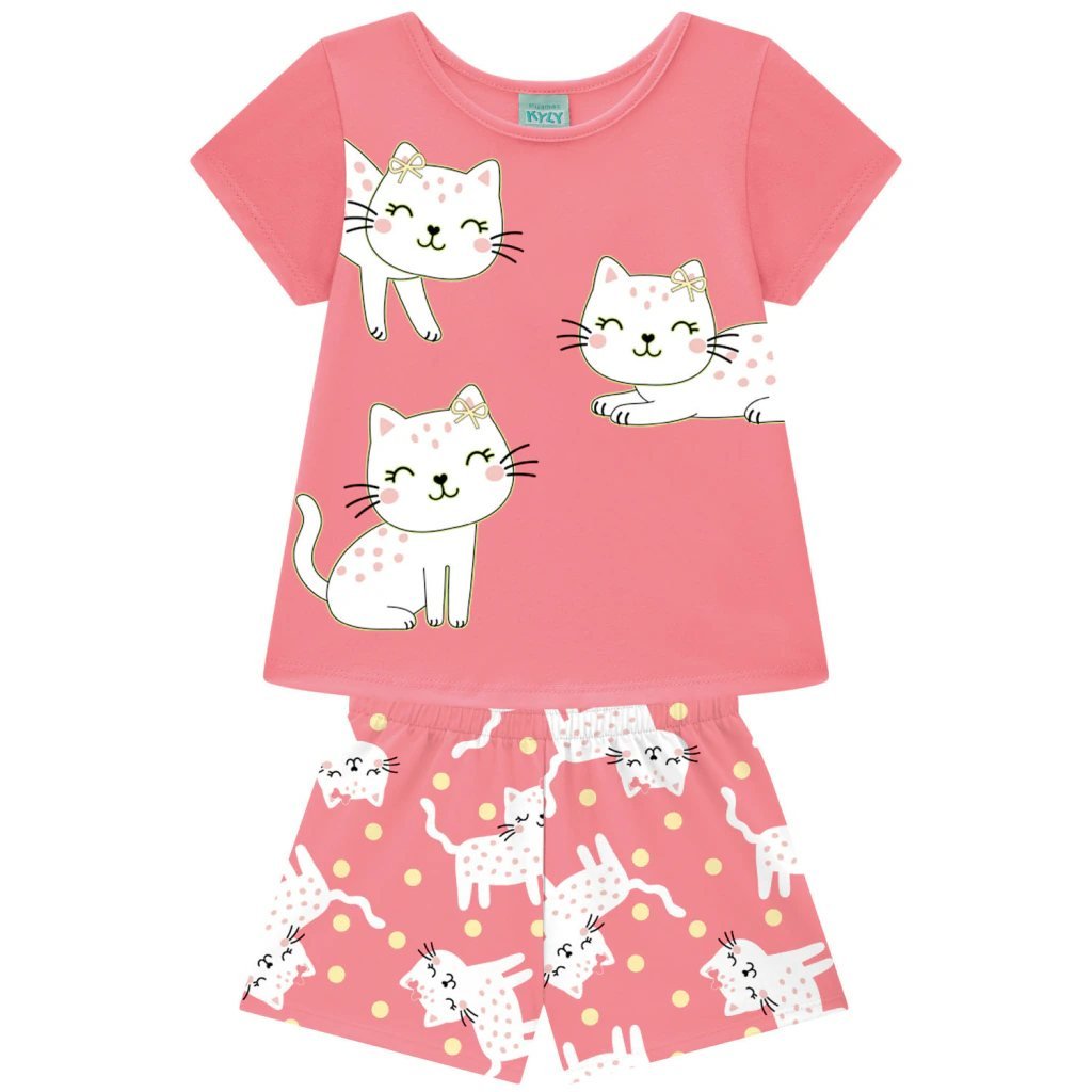 Pijama Infantil Menina Gatinhos Kyly, foto 2