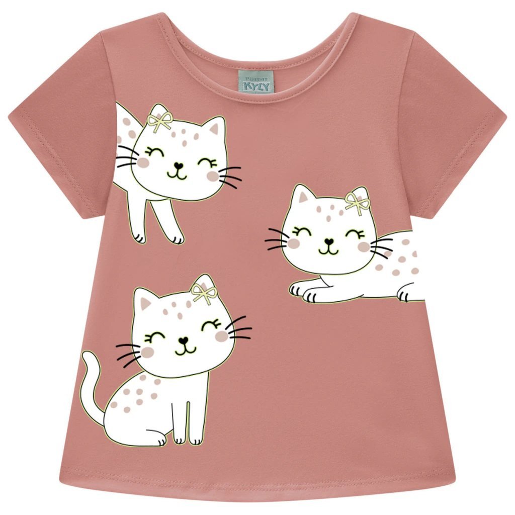 Pijama Infantil Menina Gatinhos Kyly, foto 3