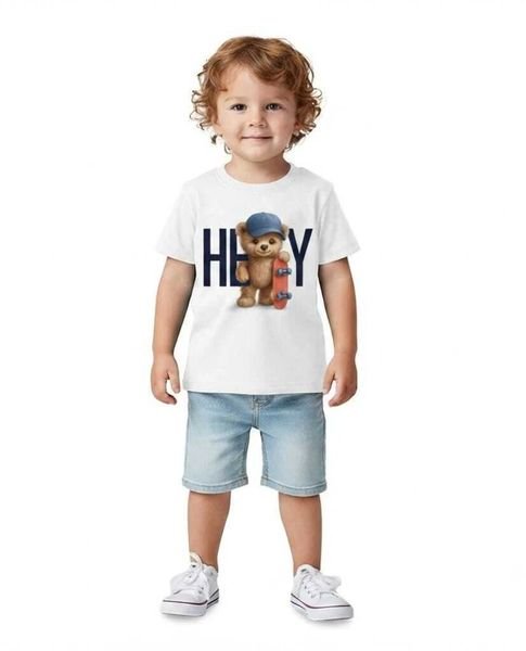 Camiseta Kyly Infantil Menino Ursinho
