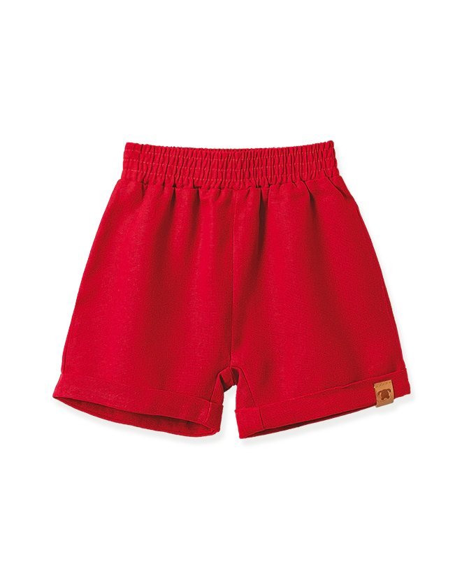 Bermuda Linho Pingo Lelê Masculina - Vermelho
