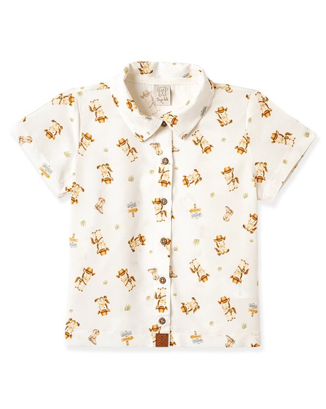 Camisa Pingo Lelê Manga Curta Masculina Cavalinho