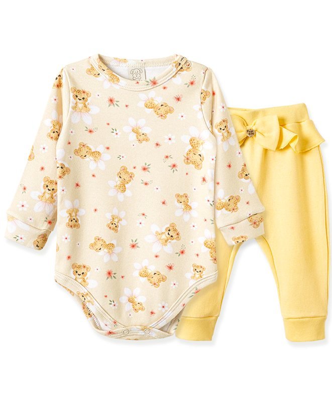 Conjunto Body e Calça Saruel Pingo Lelê Tigrinha
