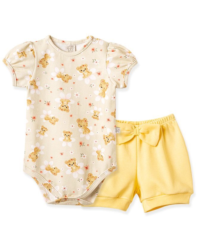 Conjunto Body e Short Saruel Pingo Lelê Tigrinha