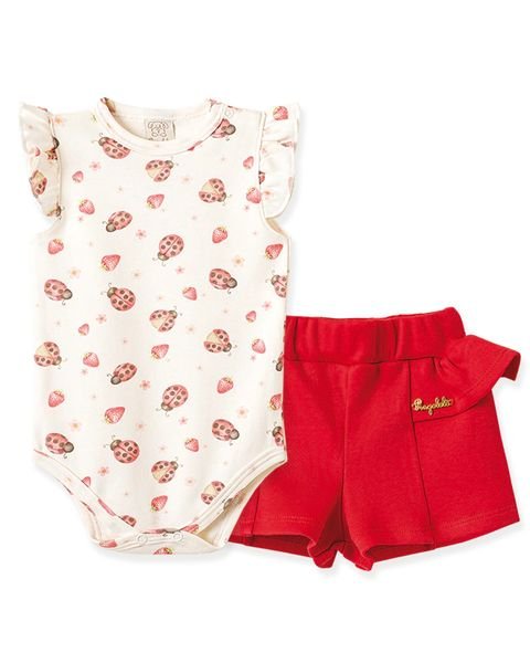 Conjunto Pingo Lelê Body Manga Curta e Shorts Joaninha