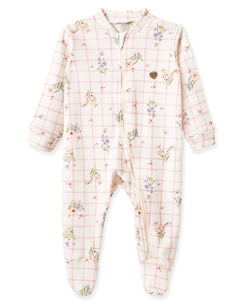 Macacão Longo Pingo Lelê Feminino Xadrez Floral