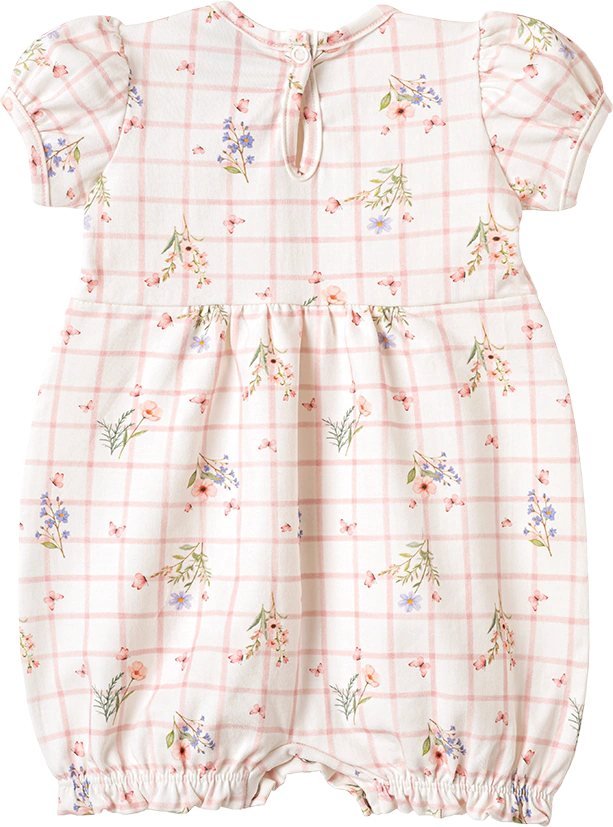 Macacão Pingo Lelê Curto Feminino Xadrez Floral, foto 2