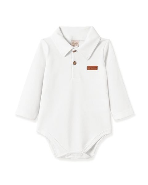Body Polo Pingo Lelê Manga Longa - Branco