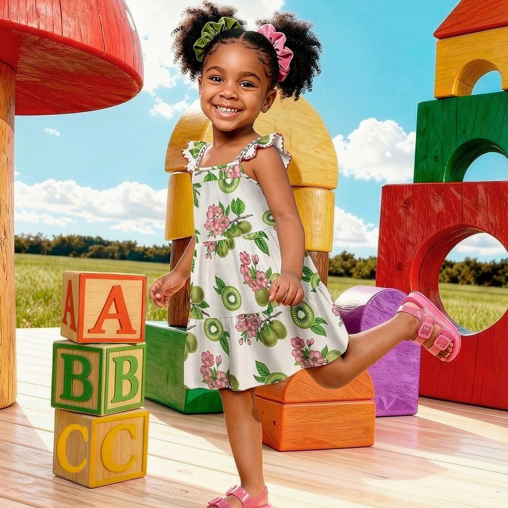 Vestido Infantil Menina em Algodão Kiwi Kyly, foto 3
