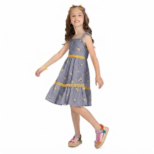 Vestido Infantil Menina Limões Kyly