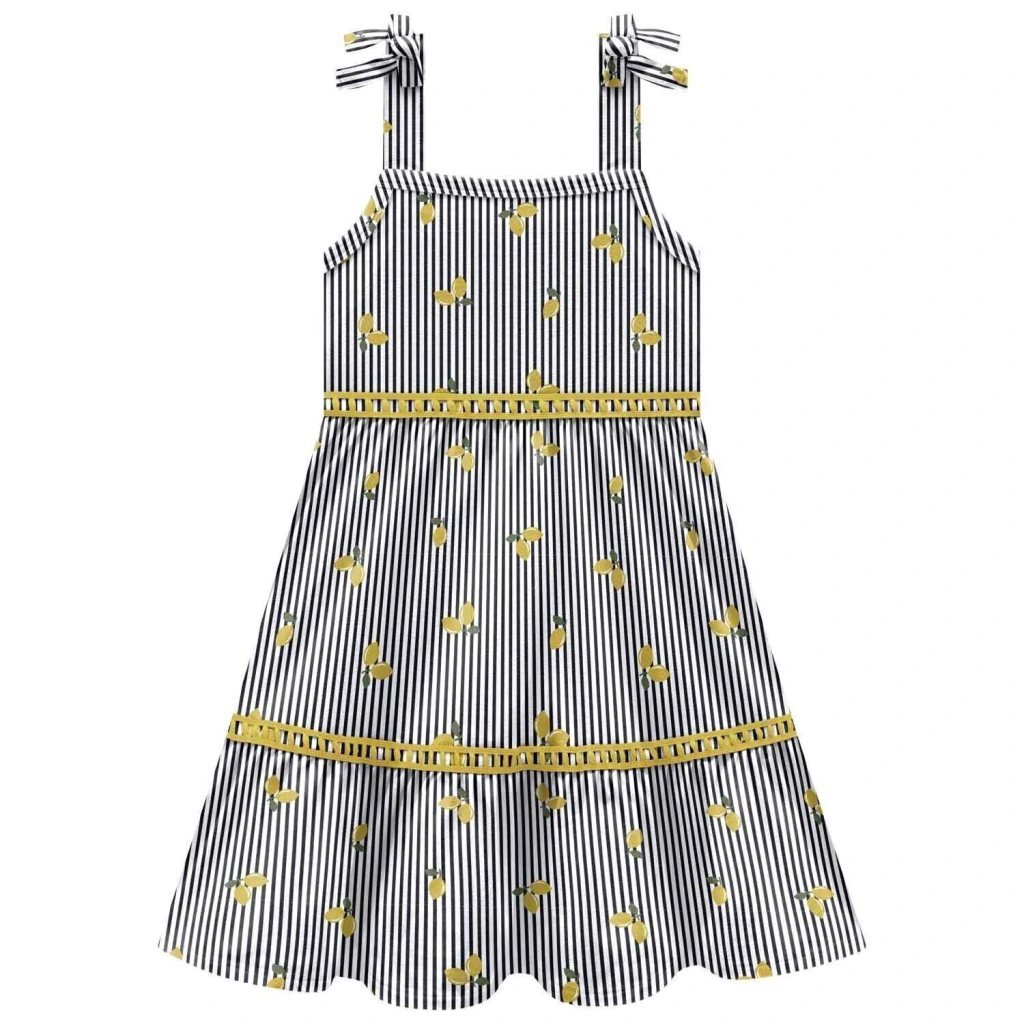 Vestido Infantil Menina Limões Kyly, foto 2