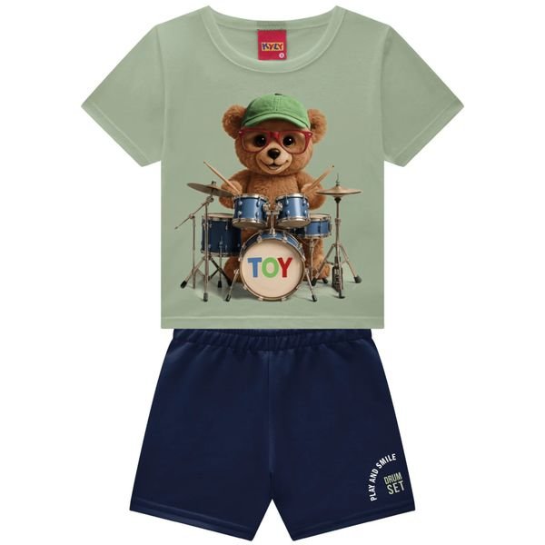 Conjunto Infantil Menino Ursinho Kyly - Verde