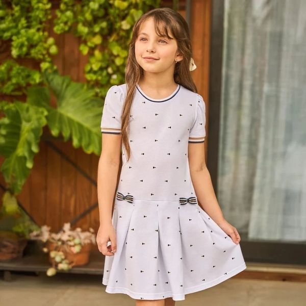 Vestido Infantil Menina em Piquet Milon