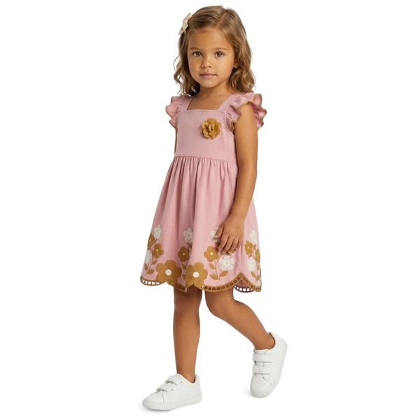 Vestido Infantil Menina com Corte a Laser Kyly
