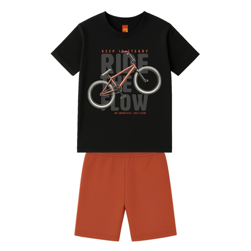 Conjunto Infantil Menino em Algodão Kyly - Preto