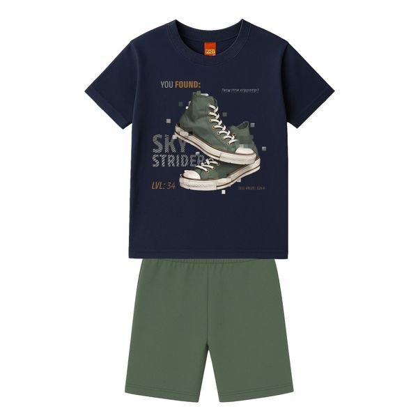 Conjunto Infantil Menino em Algodão Kyly - Marinho
