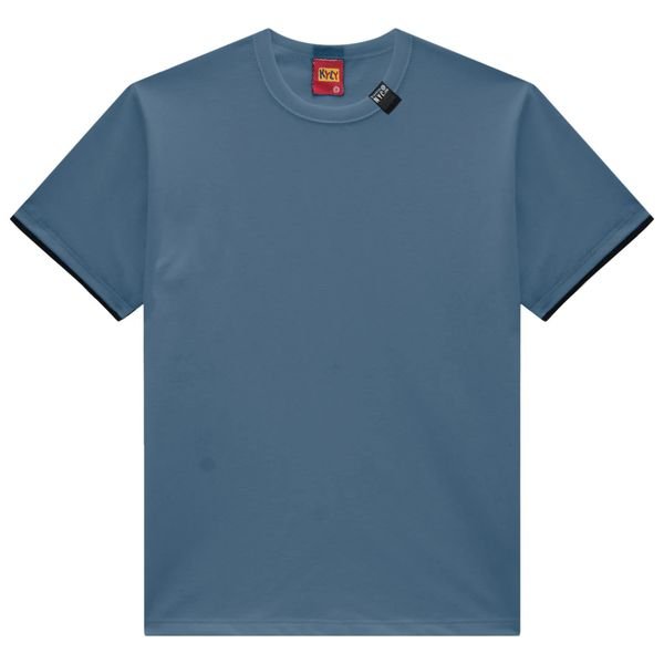 Camiseta Kyly Masculina Manga Curta Lisa NYC - Azul