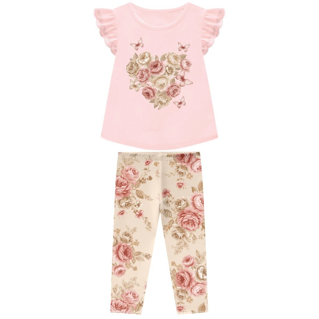 Conjunto Infantil Menina Flores Milon, foto 2