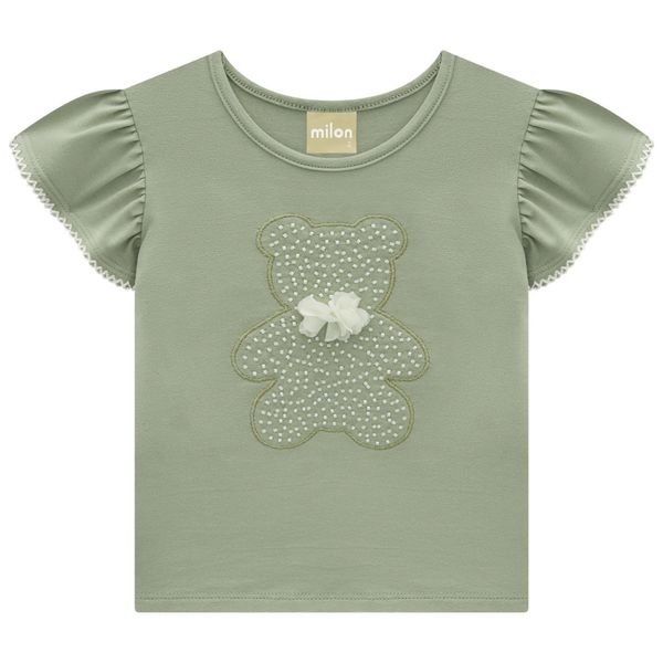 Blusa Infantil Menina Ursinho Milon - Verde