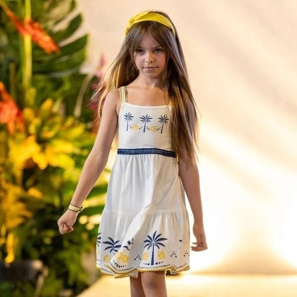 Vestido Infantil Menina com Corte a Laser Nanai