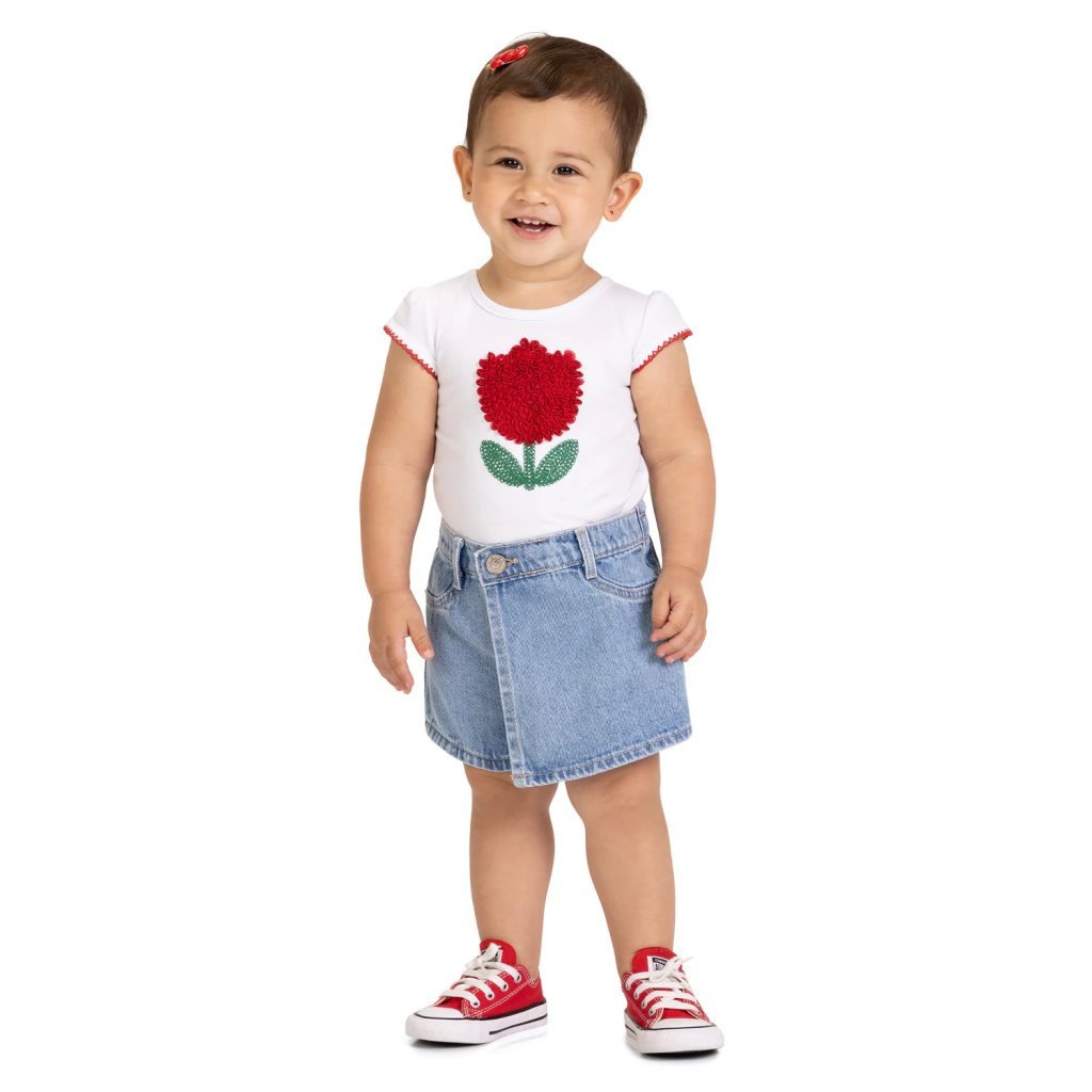 Blusa Infantil Menina Bordada Kyly