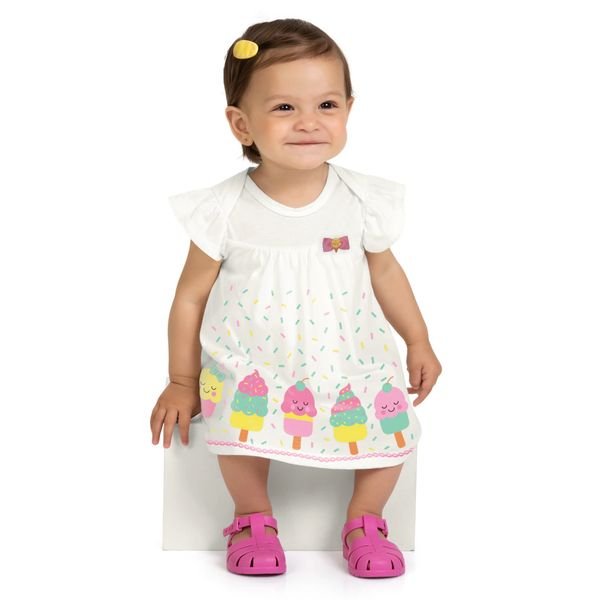 Vestido Bebê Menina Picolés Kyly