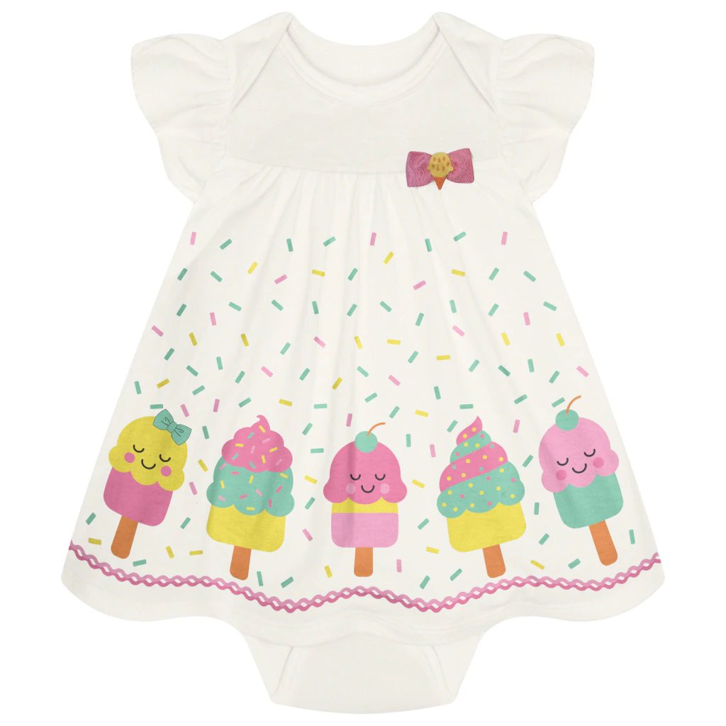 Vestido Bebê Menina Picolés Kyly, foto 2