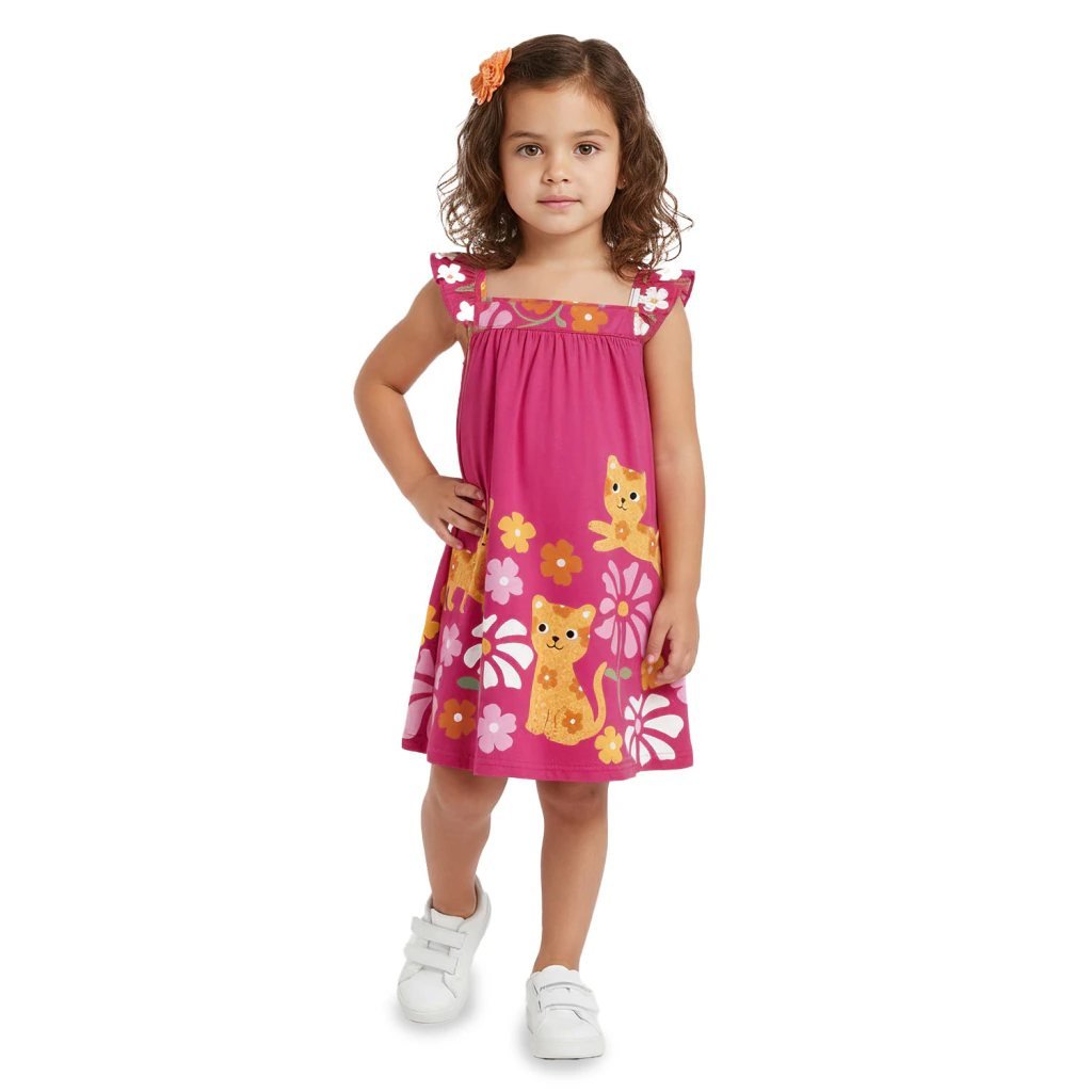 Vestido Infantil Menina Gatinhos Kyly, foto 2
