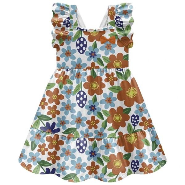 Vestido Infantil Menina Flores Kyly
