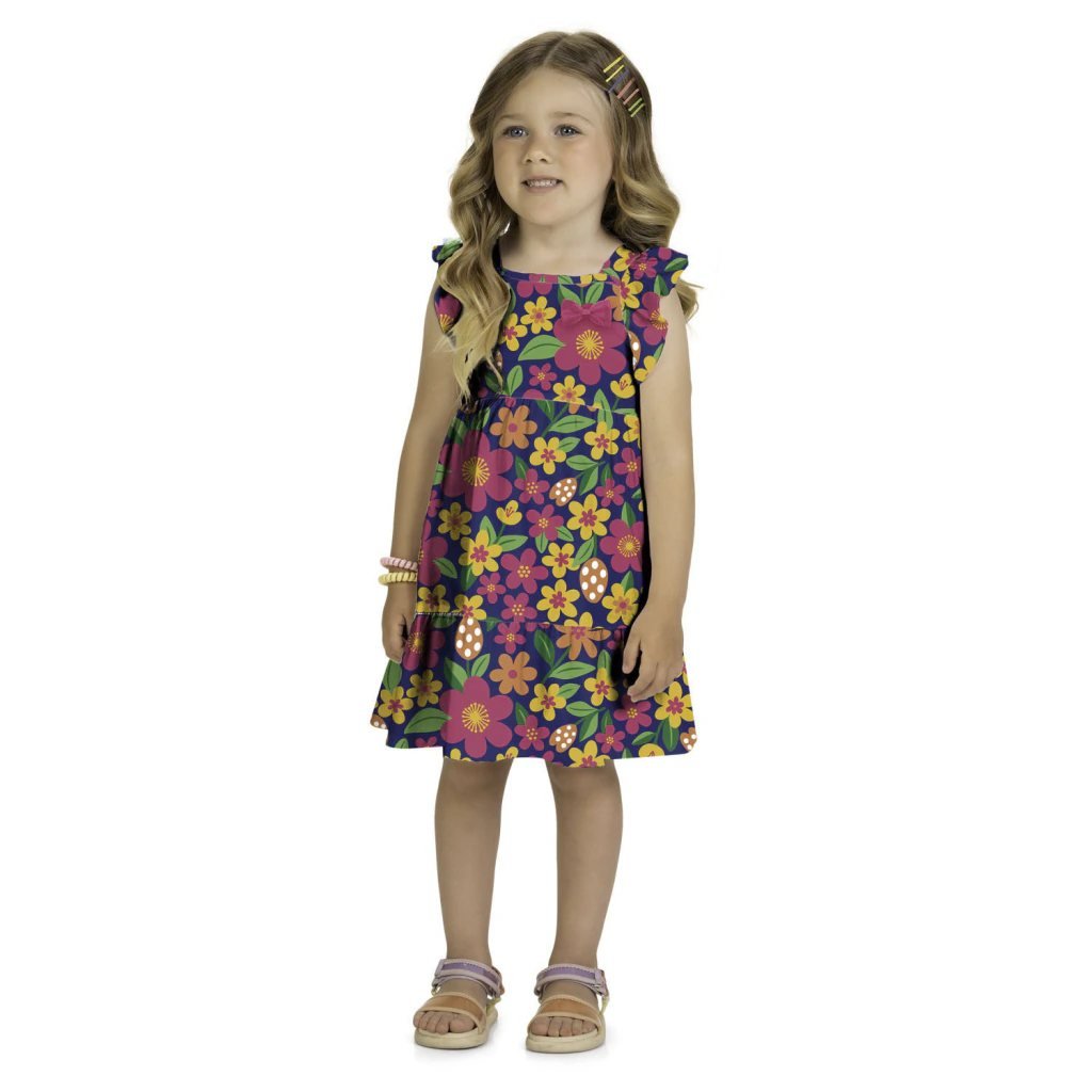 Vestido Infantil Menina Flores Kyly, foto 4