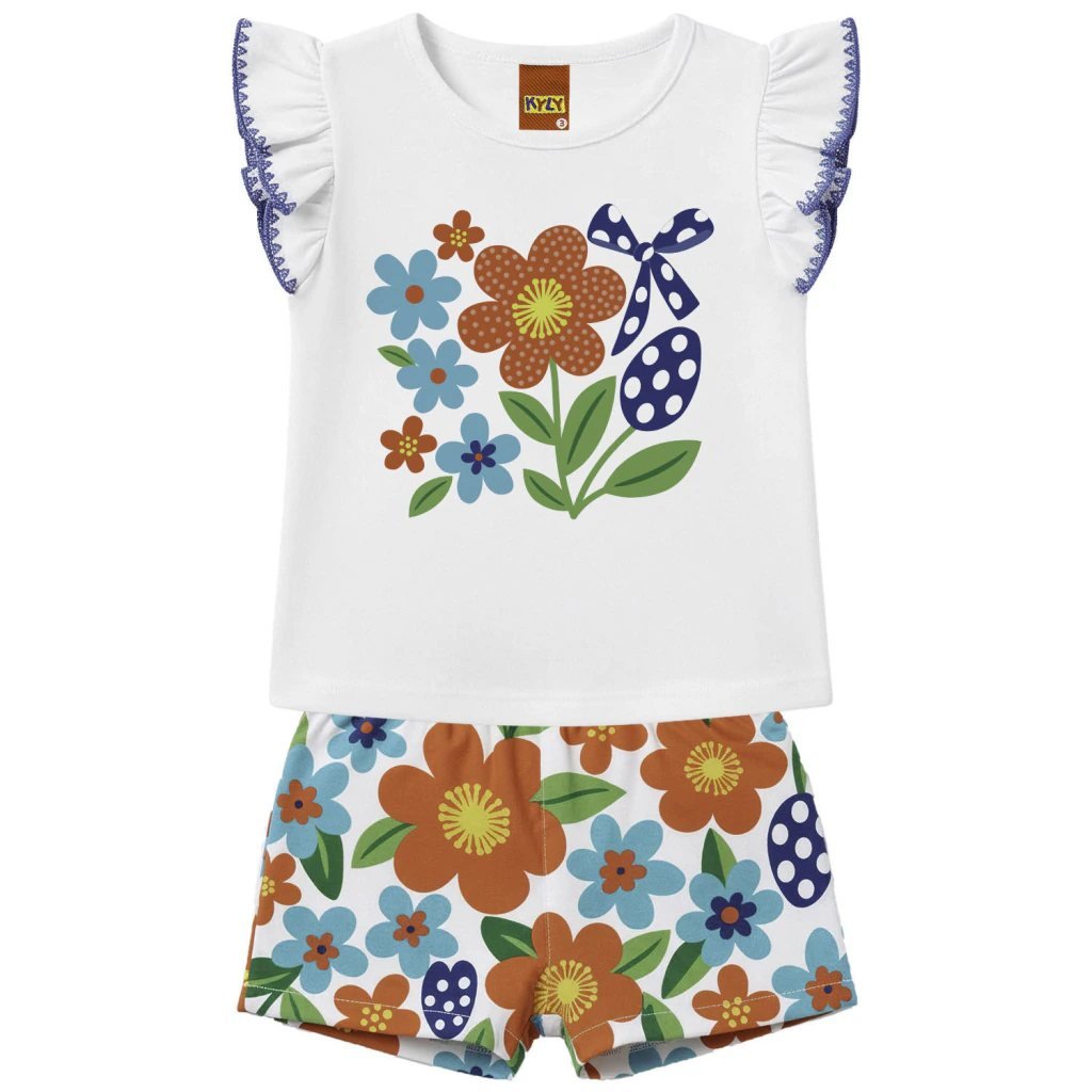 Conjunto Infantil Menina Flores Kyly, foto 2