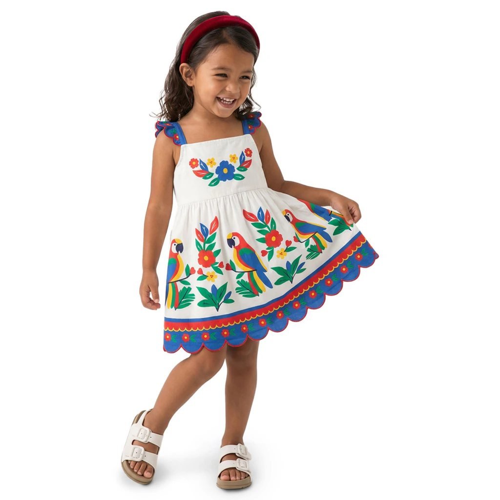 Vestido Infantil Menina Araras Nanai