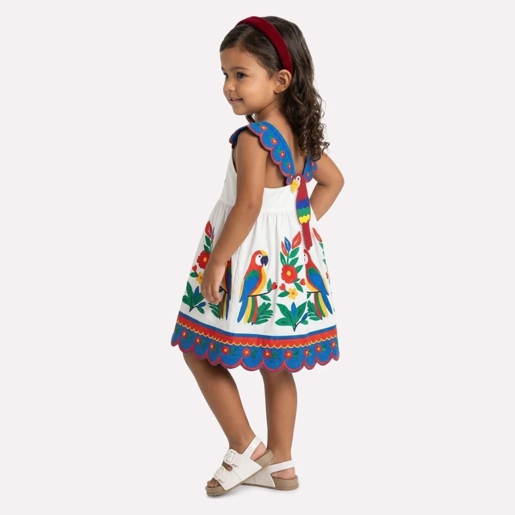 Vestido Infantil Menina Araras Nanai, foto 2