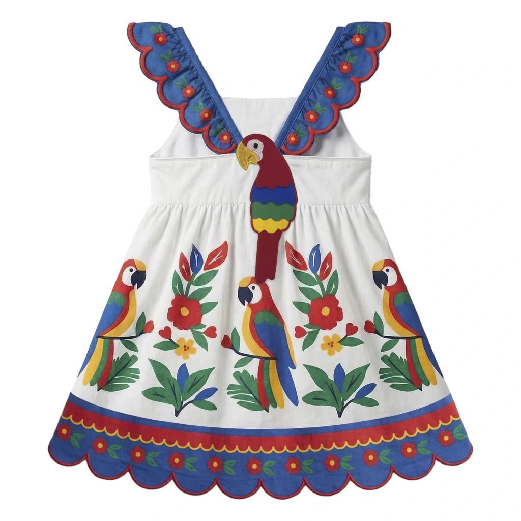 Vestido Infantil Menina Araras Nanai, foto 4