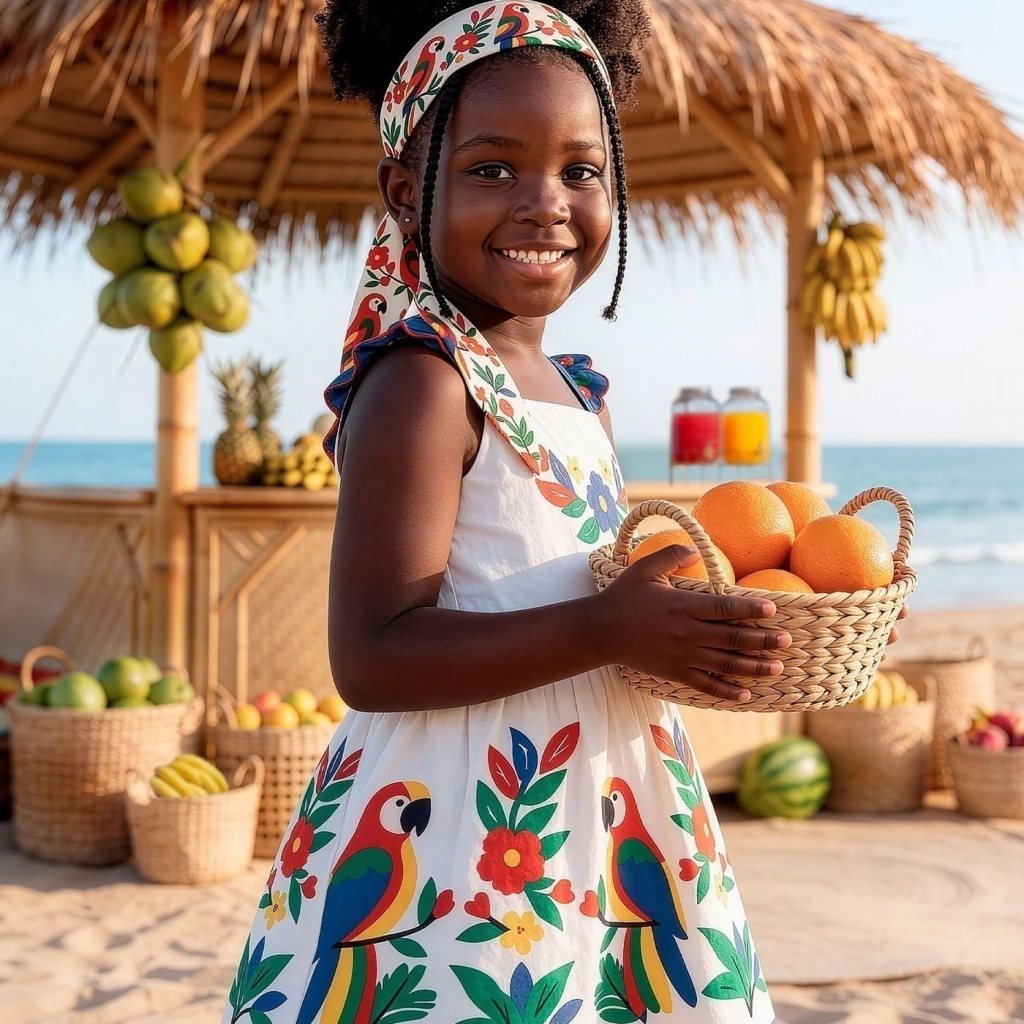 Vestido Infantil Menina Araras Nanai, foto 6