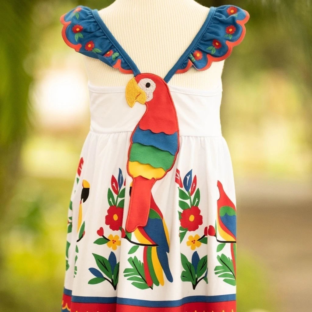 Vestido Infantil Menina Araras Nanai, foto 7