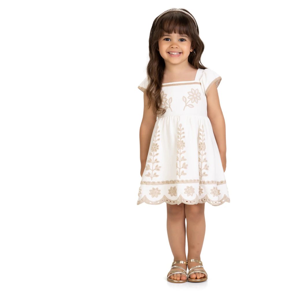 Vestido Infantil Menina Flores Milon, foto 6