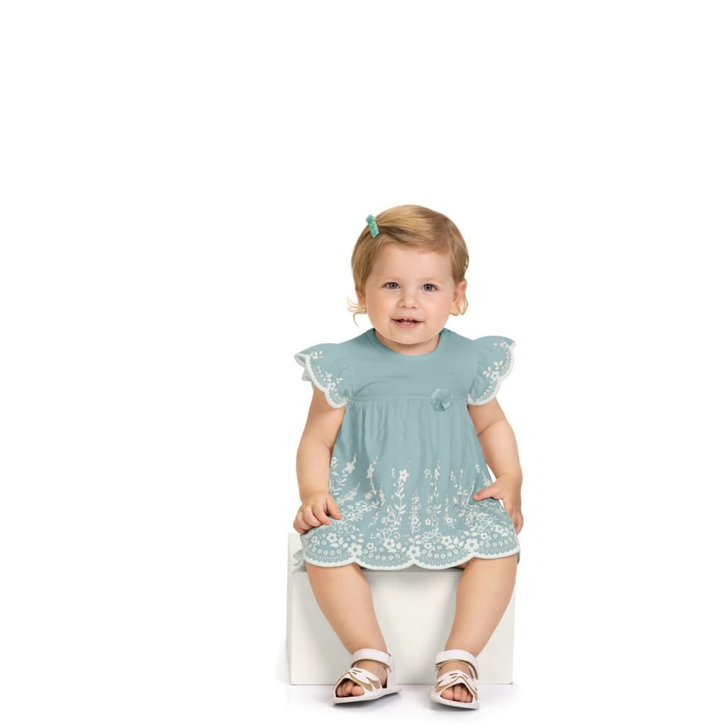 Vestido Bebê Menina Flores Milon