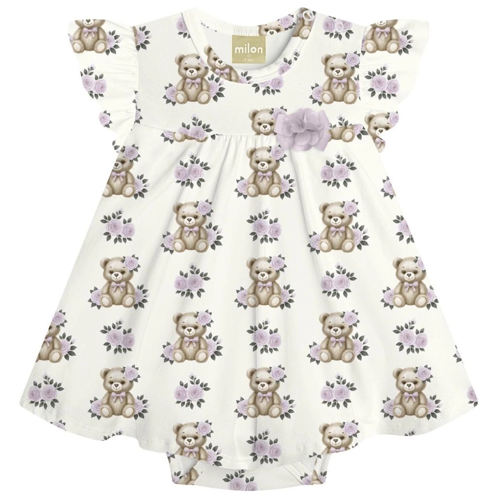 Vestido Bebê Menina Ursinhos Milon